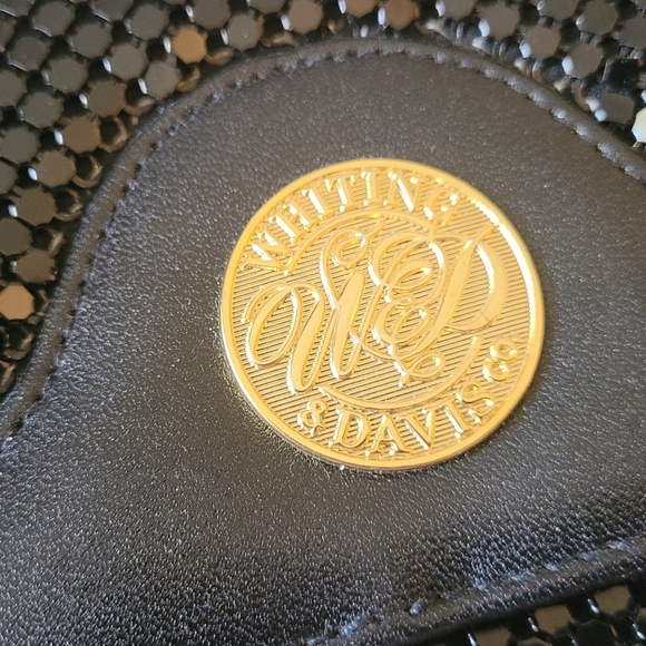 Whiting Davis Black Metal Mesh Clutch Crossbody Evening Bag Medium Sized - Picture 5 of 9